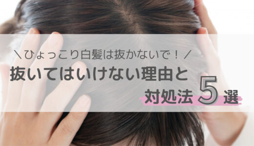 ひょっこり白髪は抜かないで！抜いてはいけない理由と対処法５選を元美容師が解説