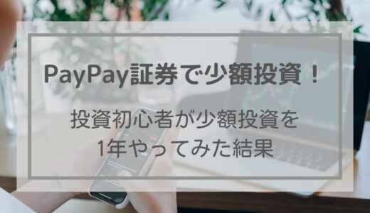 PayPay証券で少額投資！投資初心者が少額投資を1年やってみた結果